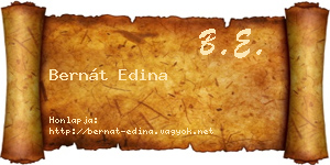 Bernát Edina névjegykártya