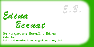 edina bernat business card